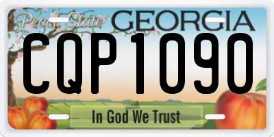 GA license plate CQP1090