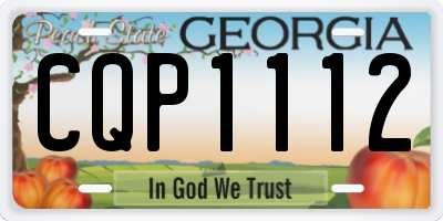 GA license plate CQP1112