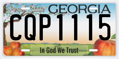 GA license plate CQP1115