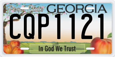 GA license plate CQP1121