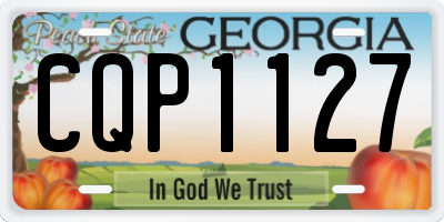 GA license plate CQP1127