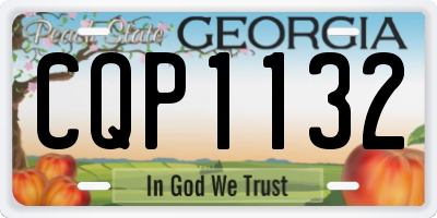 GA license plate CQP1132