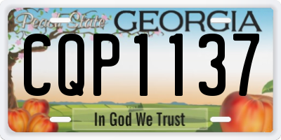 GA license plate CQP1137