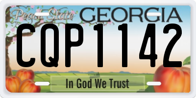GA license plate CQP1142