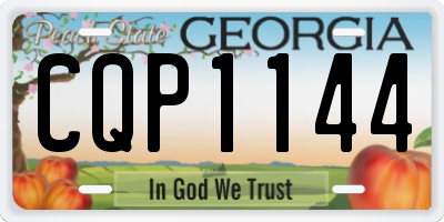 GA license plate CQP1144