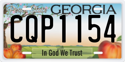 GA license plate CQP1154