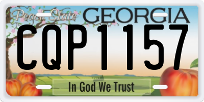 GA license plate CQP1157