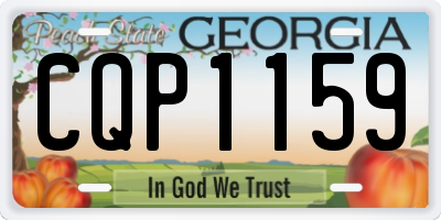 GA license plate CQP1159