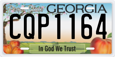 GA license plate CQP1164