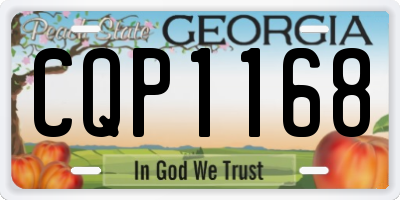 GA license plate CQP1168