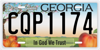 GA license plate CQP1174