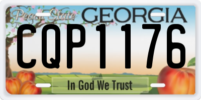 GA license plate CQP1176