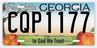 GA license plate CQP1177