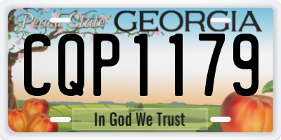 GA license plate CQP1179
