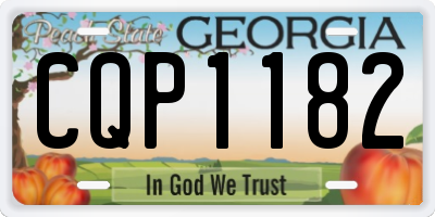 GA license plate CQP1182