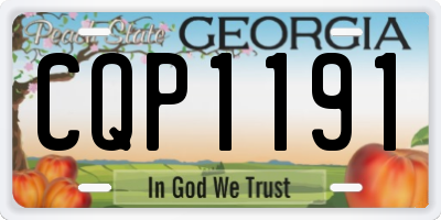 GA license plate CQP1191