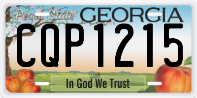 GA license plate CQP1215