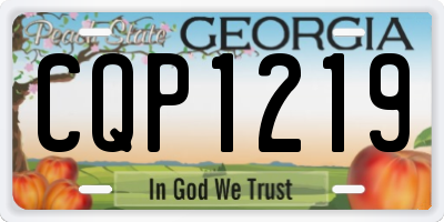 GA license plate CQP1219