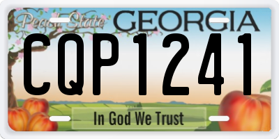 GA license plate CQP1241