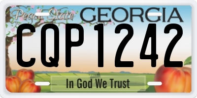 GA license plate CQP1242