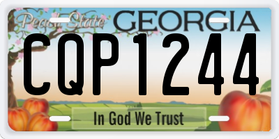 GA license plate CQP1244