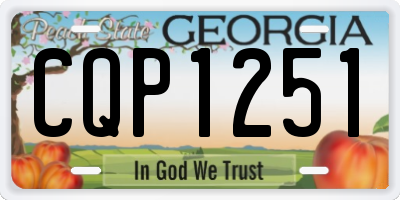 GA license plate CQP1251