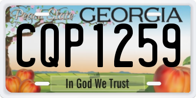 GA license plate CQP1259
