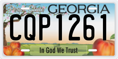 GA license plate CQP1261