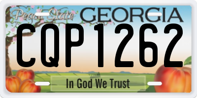 GA license plate CQP1262