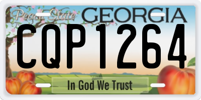 GA license plate CQP1264