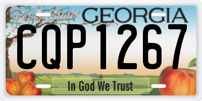 GA license plate CQP1267