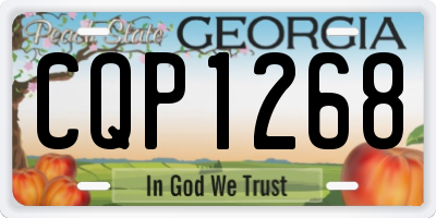 GA license plate CQP1268