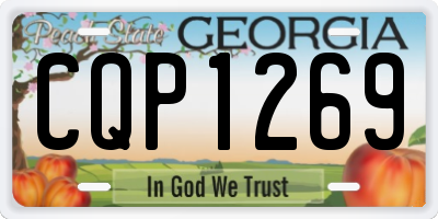 GA license plate CQP1269
