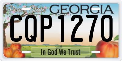 GA license plate CQP1270