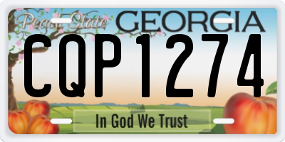 GA license plate CQP1274