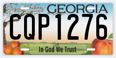 GA license plate CQP1276