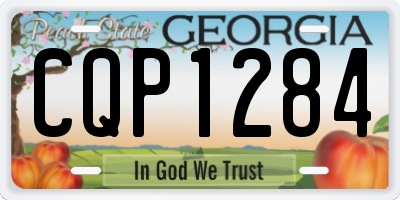 GA license plate CQP1284