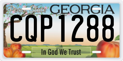 GA license plate CQP1288