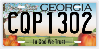 GA license plate CQP1302