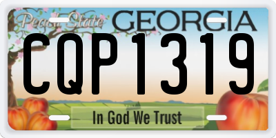 GA license plate CQP1319