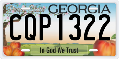 GA license plate CQP1322