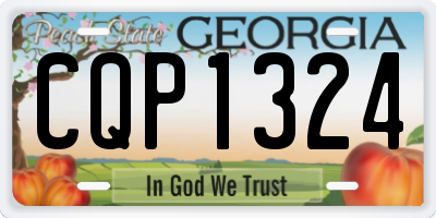 GA license plate CQP1324