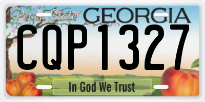 GA license plate CQP1327