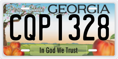 GA license plate CQP1328