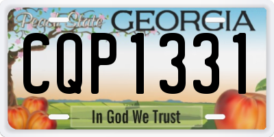 GA license plate CQP1331