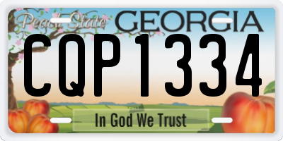 GA license plate CQP1334