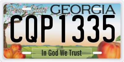 GA license plate CQP1335