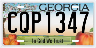 GA license plate CQP1347
