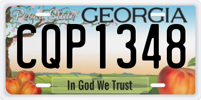 GA license plate CQP1348