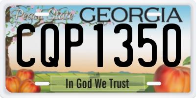 GA license plate CQP1350